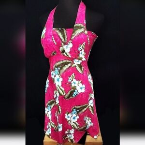 BN (L) Summery Knee Length Dress (tube & bikini@top>flowy) Lightweight Cotton